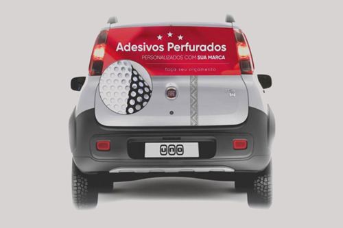 adesivo perfurado